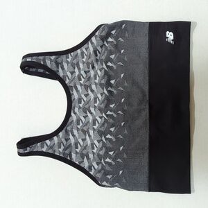 New Balance Women's Black & Gray Sports Bra Size Large